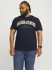 Jack & Jones Caleb Varsity Plus Kurzarm-t-shirt Blau 4XL Produktbild-Vorschau 1