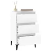vidaXL Noční stolek bílý 40x35x70 cm Dřevěný materiál Náhled obrázku produktu 4