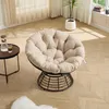 Fotel Papasan z obrotem o 360°, miękka poduszka, beżowy Podgląd zdjęcia produktu 7