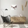 Wanduhr - Quadrat - Glasuhr - Vogel Abstraktion - 30x30cm - Produktbild-Vorschau 6