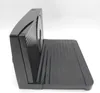 A black electric slicer is shown from a side angle against a white background. Produktbild-Vorschau