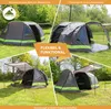 Collage of a tent in various configurations and settings. Produktbild-Vorschau
