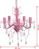 vidaXL Lampadario 5 lampadine rosa Anteprima dell’immagine prodotto 16