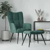 Relaxsessel mit Hocker Dunkelgrün Samt Produktbild-Vorschau 2