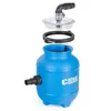 An exploded view of a blue pool filter pump with its components separated. Náhľad obrázku produktu