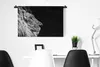MuchoWow® Wandteppich Wandbehang Löwe - Profil - Schwarz - Produktbild-Vorschau 4
