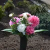 2474U Kunstblumenstrauß weiß pink, Künstliches Produktbild-Vorschau 2