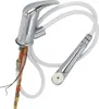 A chrome-finished kitchen faucet with a pull-out spray hose and visible water supply lines. Produktbild-Vorschau
