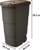 FORTENA Mülleimer Mülltonne mit Rädern und Deckel 90L Produktbild-Vorschau 1