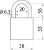 YALE Y111B/38/156/1 Vorhängeschloss mit schwarzem Produktbild-Vorschau 8
