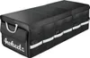 A black car trunk organizer with multiple compartments and reflective stripes. Náhled obrázku produktu