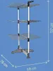 Metaltex Ciclone Droogtoren 40 m Drooglengte Zwart/Zilver Anteprima dell’immagine prodotto 2