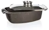 A roasting pan with a glass lid, shown from a side angle on a white background. Podgląd zdjęcia produktu