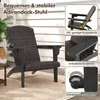 An Adirondack chair on a porch with close-up views of its features. Produktbild-Vorschau