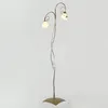 Stehlampe 169 cm E14 Weiß Gold aus Glas Metall Floral Produktbild-Vorschau 3
