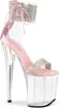 FLAMINGO-827RS Damen Sandale von Pleaser, Transparent Rosa Produktbild-Vorschau 1