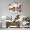 Bild auf Leinwand - Leinwandbild - Fluss Wolkenkratzer Produktbild-Vorschau 6