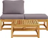 vidaXL 3-tlg. Garten-Lounge-Set mit Kissen Massivholz Produktbild-Vorschau 4