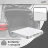 Höhenverstellbarer Klapptisch, weiß, Campingtisch 120 x 60 Produktbild-Vorschau 2
