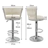 Lot de 2 tabourets de bar rétro, pivotants à 360°, avec Voir les images du produit 6