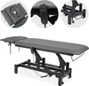 A collage of images showing a massage table and its features. Produktbild-Vorschau
