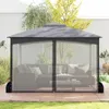 COSTWAY Pavillon 3x3,6m, Gartenpavillon mit 4 Sandsäcken, 4 Produktbild-Vorschau 2