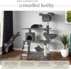 tectake® Arbre à chat Marcel 141 cm avec escalier, cordon Voir les images du produit 5