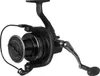 A black fishing reel is shown against a white background. Produktbild-Vorschau
