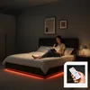 Letto imbottito LED 'Tröstiar' con rete Lino 140 x 200 cm Anteprima dell’immagine prodotto 6