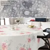 Tischdecke Floral Rosen Beige Rosa Rund 140cm Schnittkante Produktbild-Vorschau 4