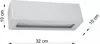 Kinkiet VEGA czarno-biały 1xE27x60W ceramika / gips Podgląd zdjęcia produktu 21
