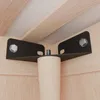 Sada 4 kusů kovových spojek postele 126x126x50 mm černá – Náhled obrázku produktu 3
