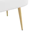 vidaXL Gepolsterte Bank mit Rückenlehne Weiß 110 x 60 x 76 Produktbild-Vorschau 6