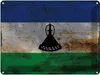 vianmo Blechschild 30x40 cm Lesotho Flagge Fahne Wappen Produktbild-Vorschau 1