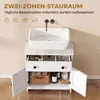 HOMCOM Waschbeckenunterschrank mit Soft-Close-Scharnieren, Produktbild-Vorschau 6