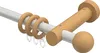 Interdeco Gardinenstange / Vorhangstange Weiß / Buche Produktbild-Vorschau 1