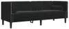 vidaXL Chesterfield-Sofa mit Nackenrollen 3-Sitzer Schwarz Produktbild-Vorschau 1