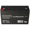 Multipower MP12-6 Blei Akku mit 4,8mm Faston Stecker 6V, Produktbild-Vorschau 6