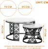 okwish Couchtisch-Set 2-teilig rund-weiß Marmor Optik – Produktbild-Vorschau 5