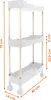 Kunststoff Rollwagen mit 3 Ebenen 70 x 40 cm - weiß - Produktbild-Vorschau 2