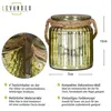 4er Set Windlicht Glas Gold H10cm Gelb Teelichthalter Produktbild-Vorschau 2