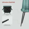 Close-up view of a chair's legs and underside, with diagrams highlighting stability features. Produktbild-Vorschau