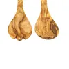 Salatbesteck ca. 30 cm Olivenholz – natürlich, handlich, Produktbild-Vorschau 4