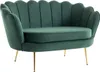 2-sitziges muschelvelours sofa in flaschengrün - DANDELION Produktbild-Vorschau 6
