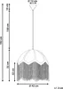 BELIANI Hängeleuchte Beige Papierschirm Oval mit Fransen Produktbild-Vorschau 3