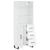 vidaXL Highboard Weiß 69,5x34x180 cm Holzwerkstoff Produktbild-Vorschau 4