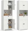 Armoire de salle de bain COSTWAY, armoire haute avec 4 Voir les images du produit 1