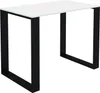 A white table with black legs on a white background. Produktbild-Vorschau