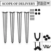 BERLINTABLES Premium Tischbeine 4 Stück Set 72 cm Schwarz Produktbild-Vorschau 3