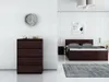 Kommode mit 4 Schubladen Sideboard Moderne wenge Produktbild-Vorschau 2